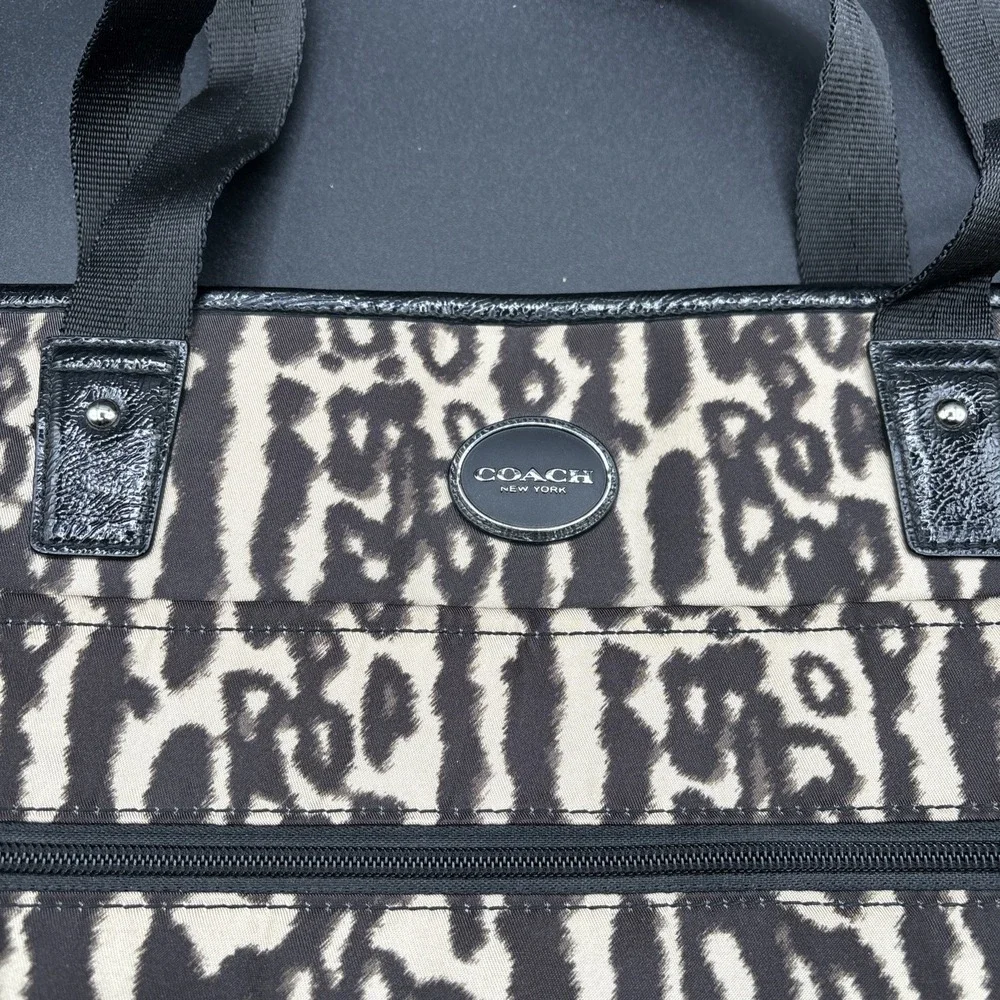 COACH Gateway Ocelot Print Nylon Diaper Bag Large Tote F31982
